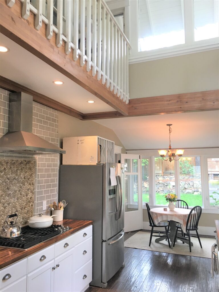 bright kitchen with a lot of windows